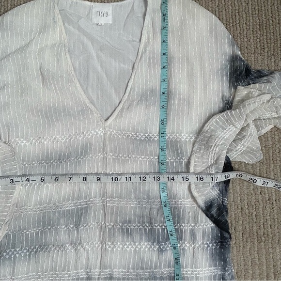 TRYB Ombre Tie Dye 100% Silk High Low Maxi Dress - Picture 11 of 12